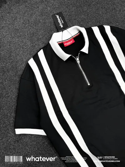 Zipper Polo (Black)_img_1