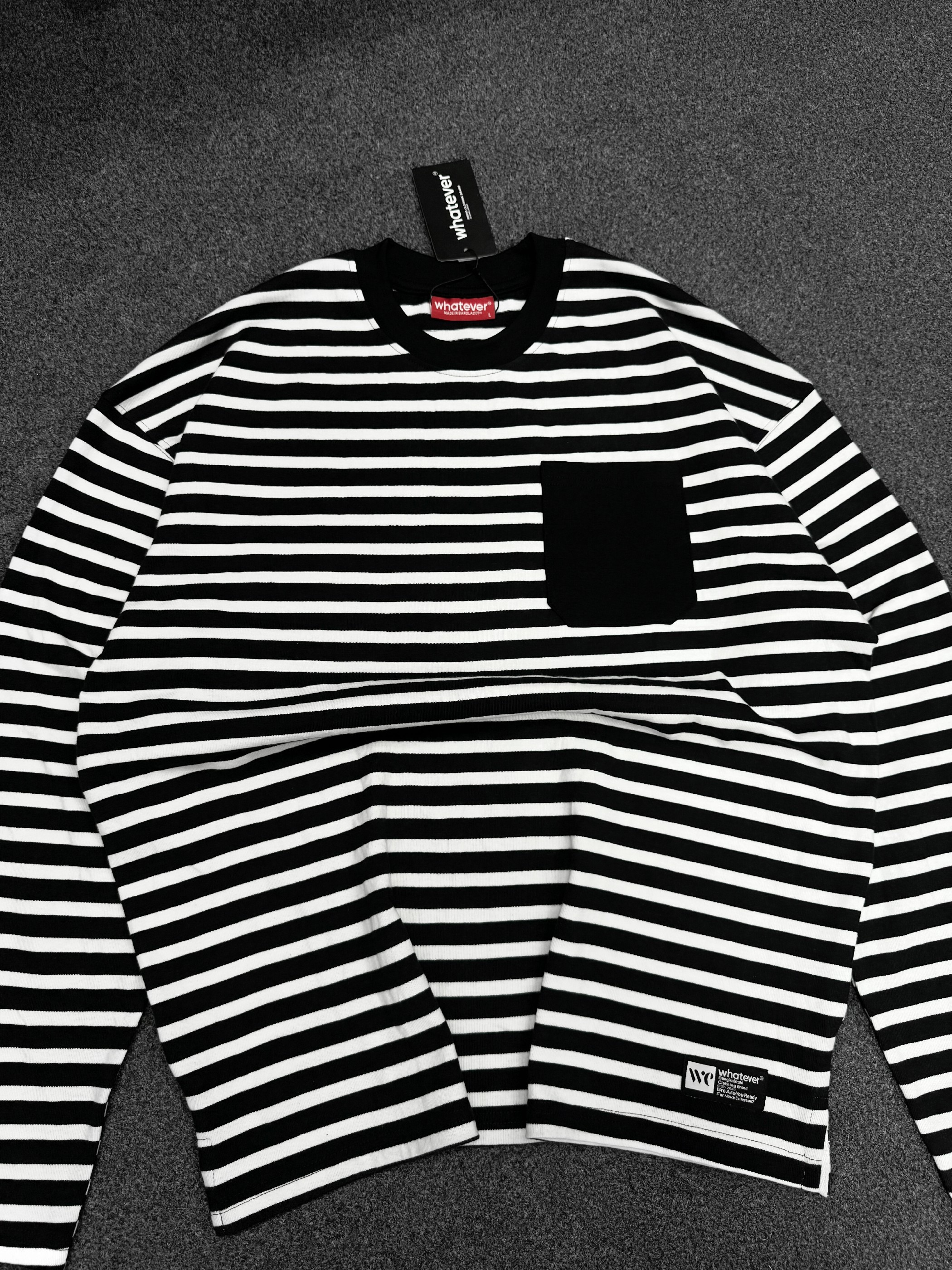 Stripe Full Sleeve T-Shirt ( Black & White )_img_3