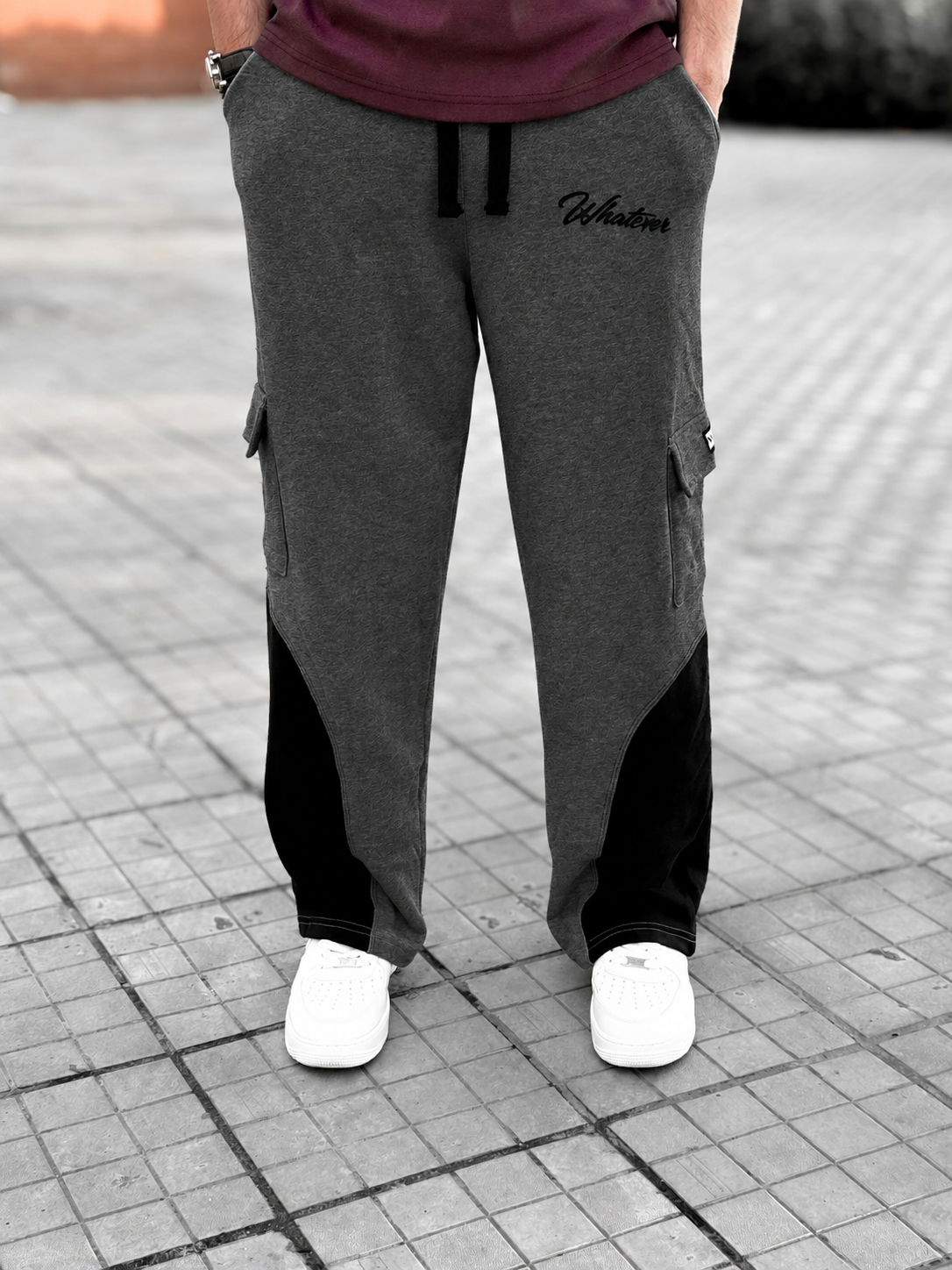 6 Pocket Contrast Oversized Baggy (Ash)_img_3