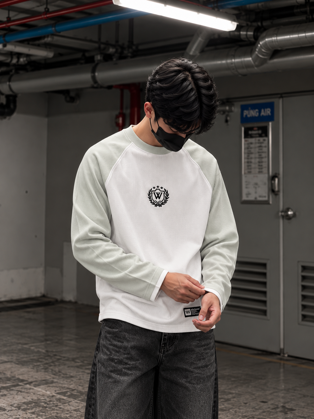 RAGLAN RIBBED (Sage Green)