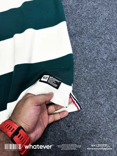 Stripe Polo (White Green)_img_2