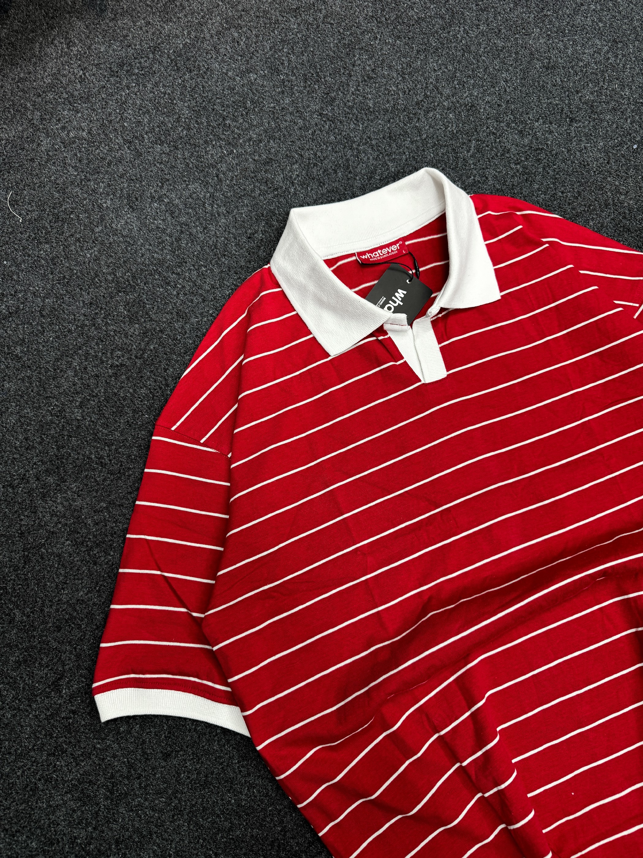 University Stripe Polo (RED)_img_1