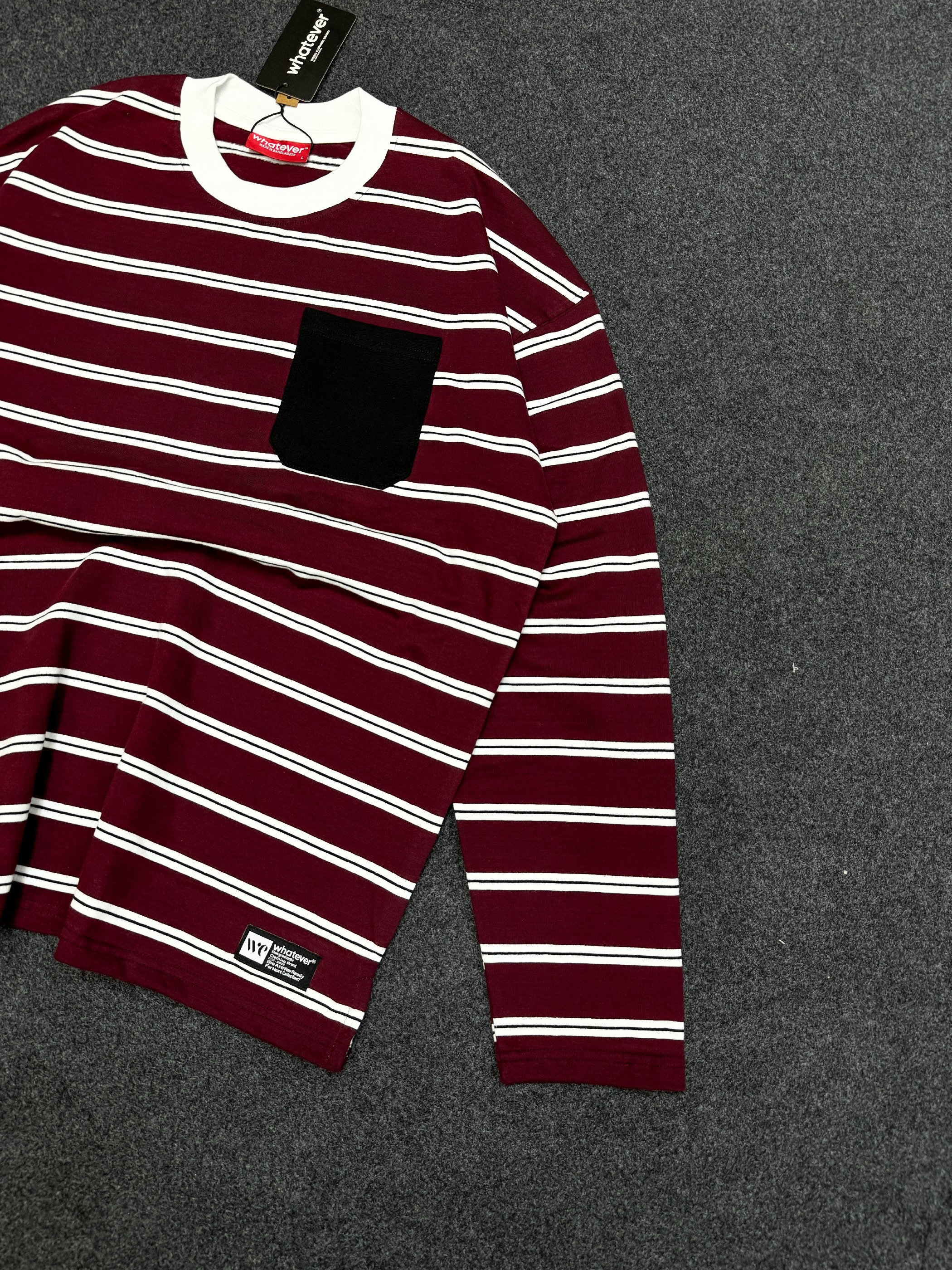 Stripe Full Sleeve T-Shirt (Red)_img_4