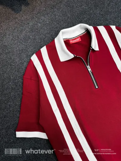 Zipper Polo (Maroon)_img_1