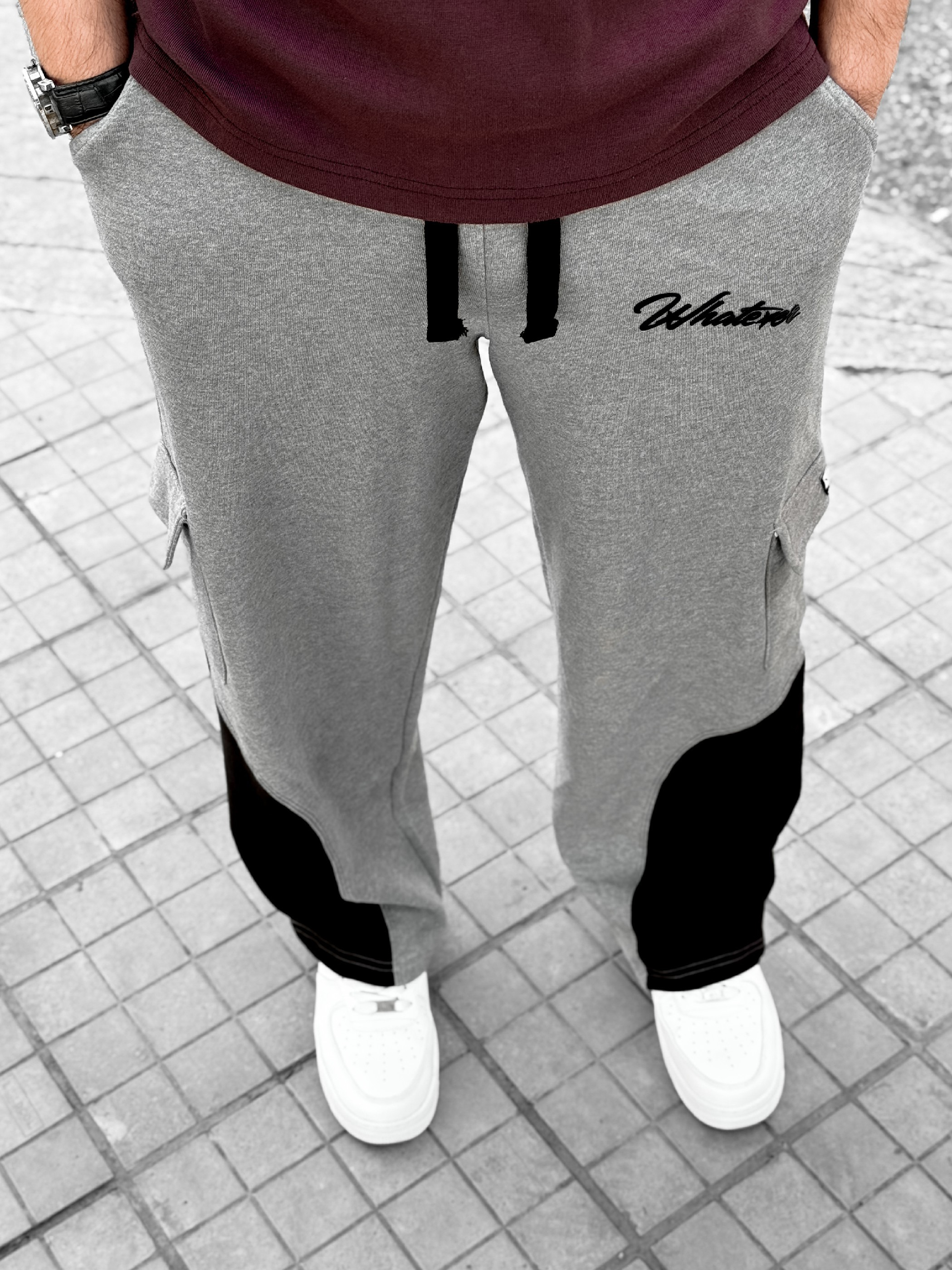 6 Pocket Contrast Oversized Baggy (Ash)_img_5