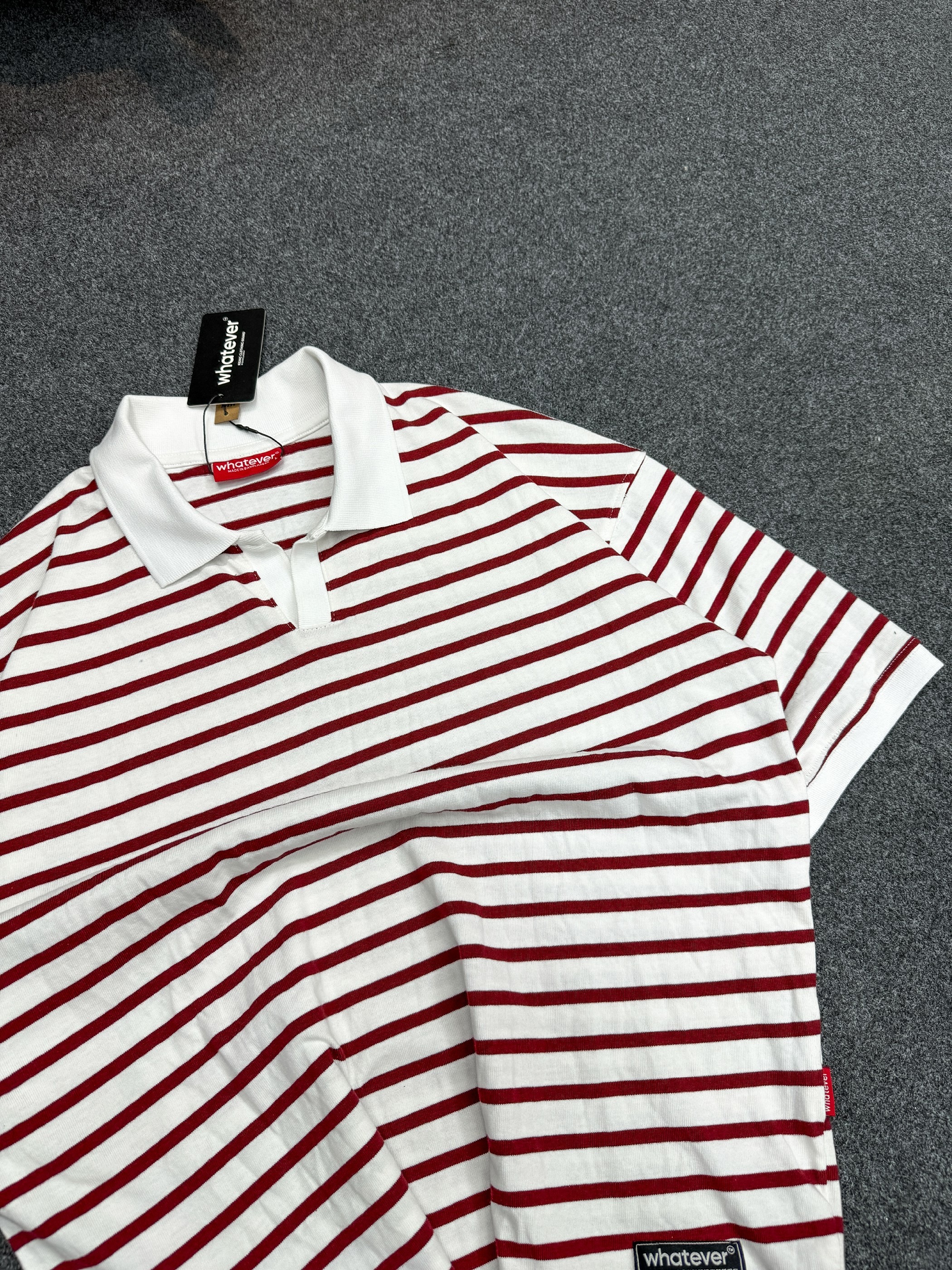 University Stripe Polo ( Red White )_img_1