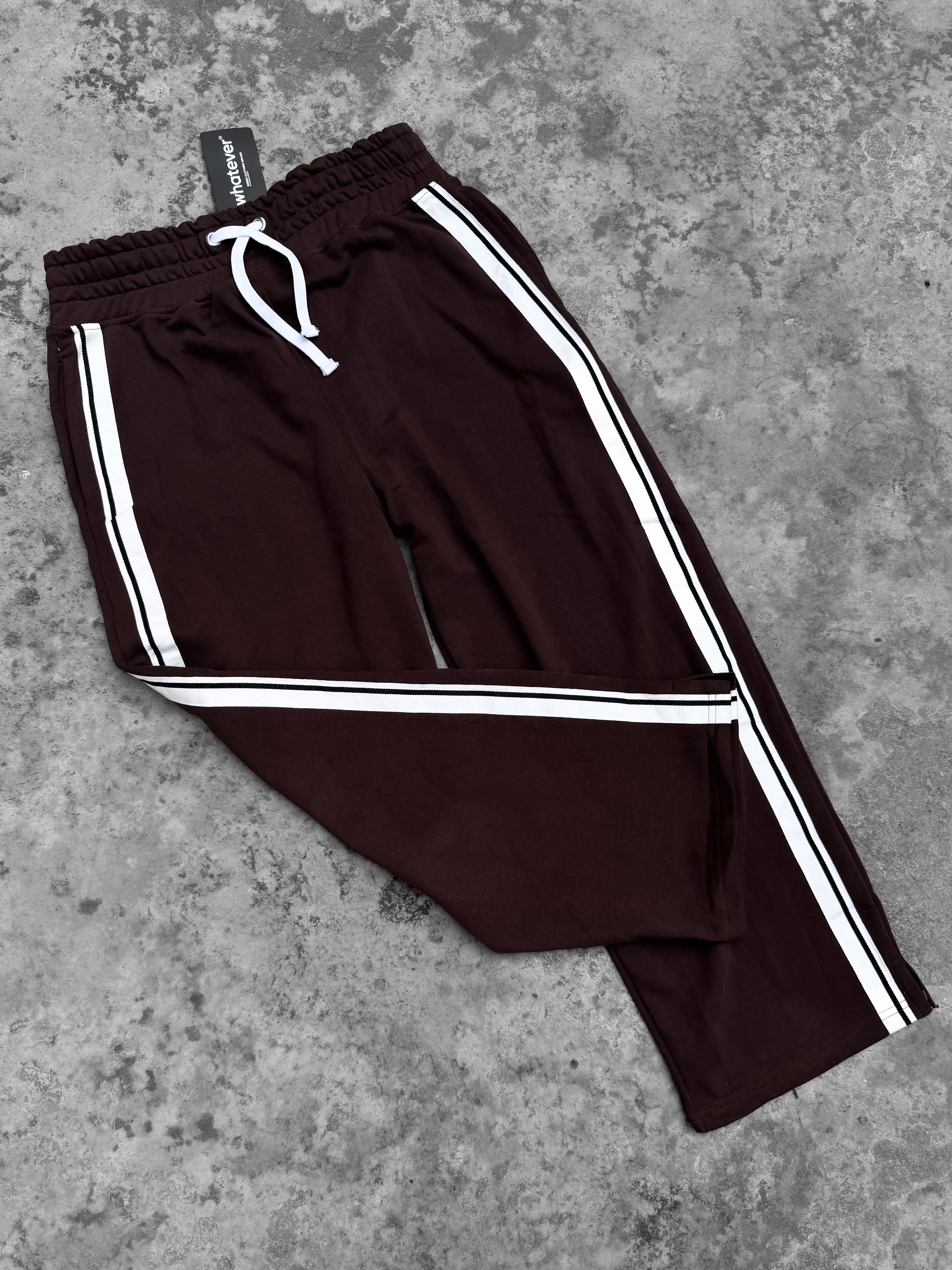 Stripe (Coffe) Oversized Low-Cut Baggy