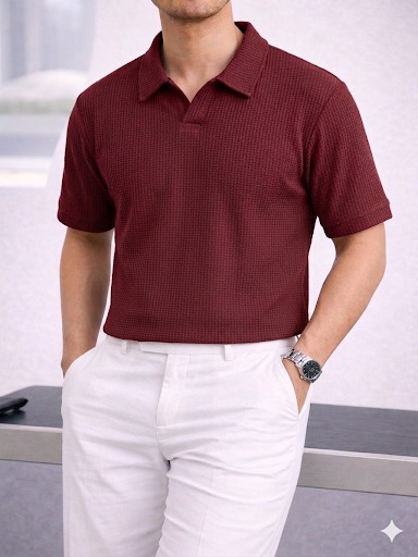 Waffle Polo Marron