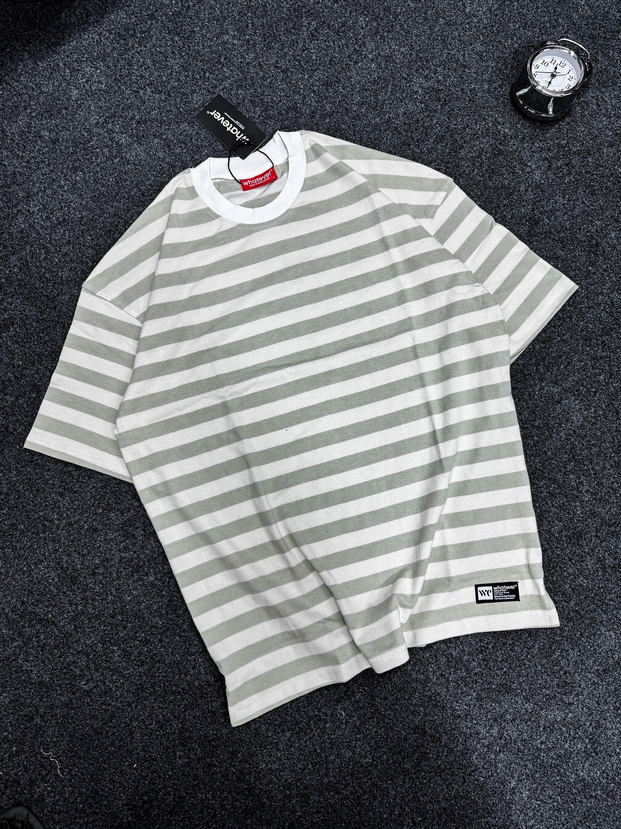 University Stripe (Olive White)