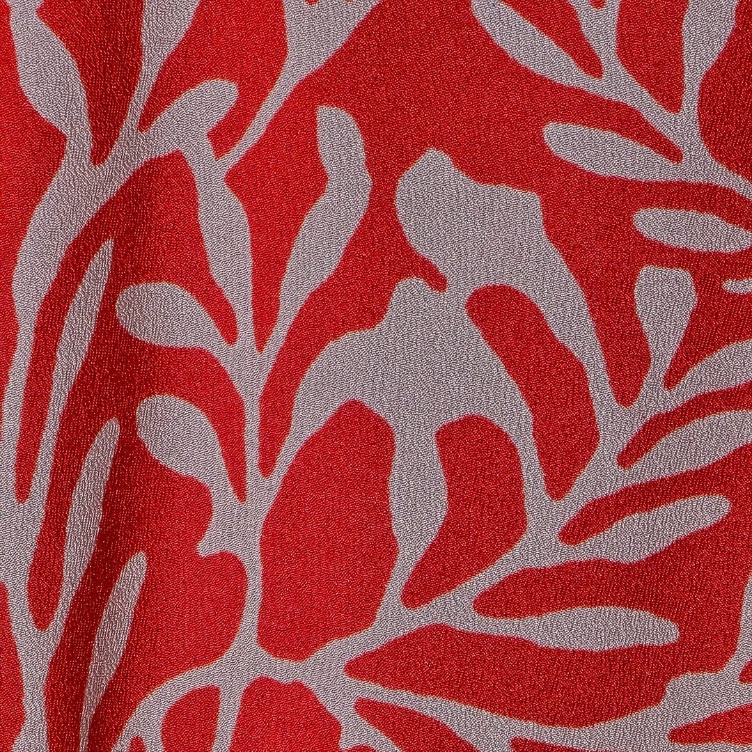 Vibrant Red Floral Ruffled Top for Women – Lightweight Stylish Casual Wear by Simple White_img_3