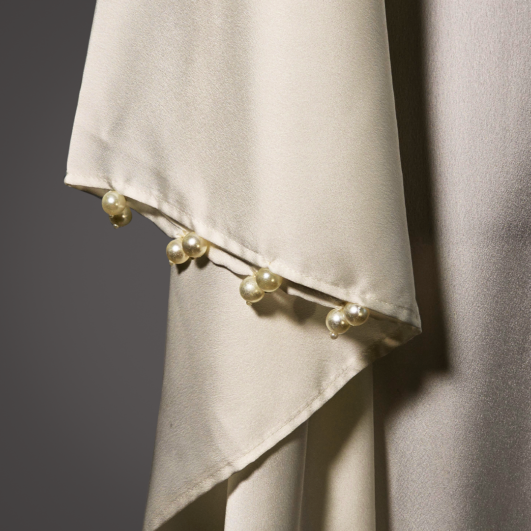 Elegant White Embroidered Long Kaftan with Flowing Sleeves – Stylish Maxi Dress by Simple White_img_2