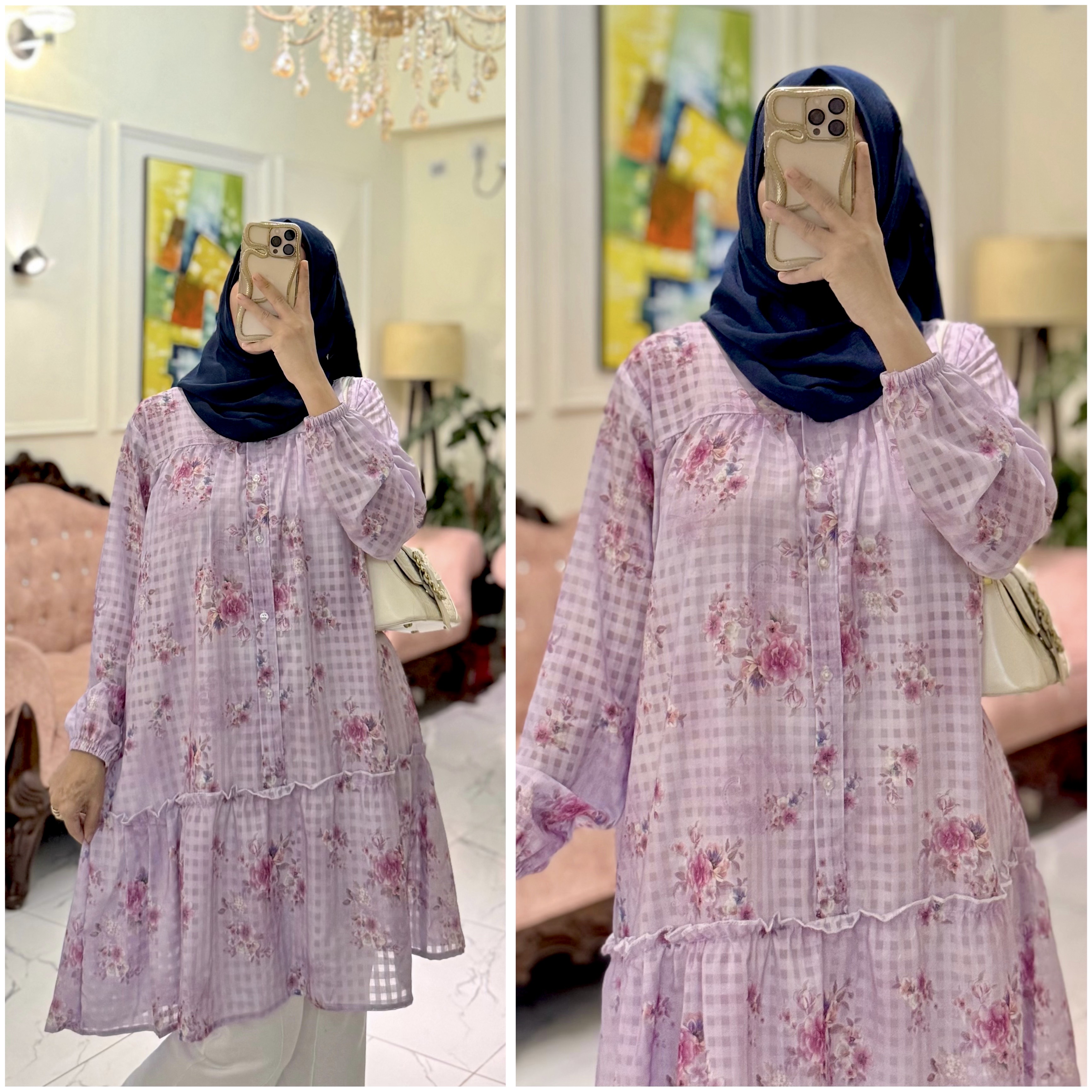 Lavender Floral Midi