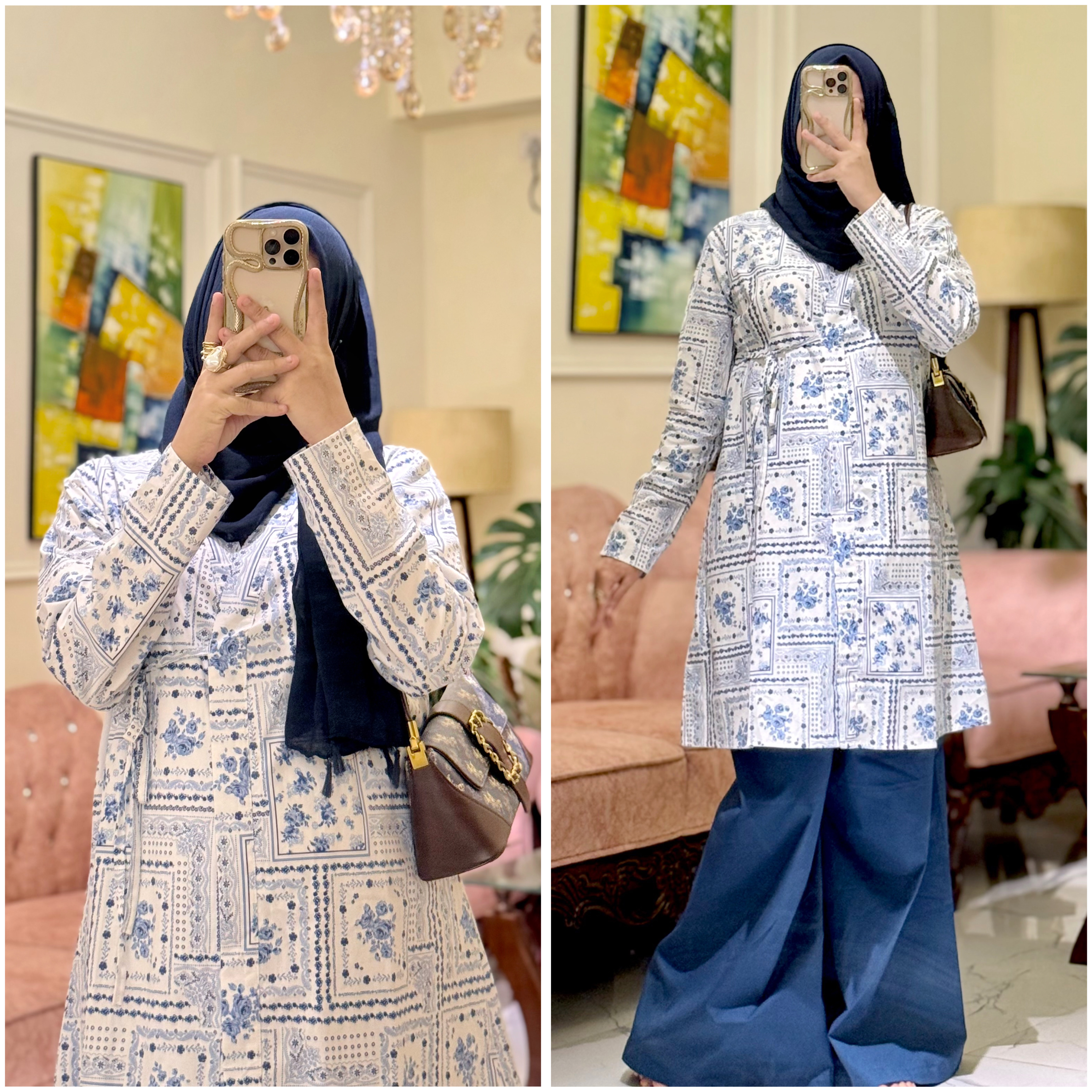 New Angrakha Set ( White & Blue)