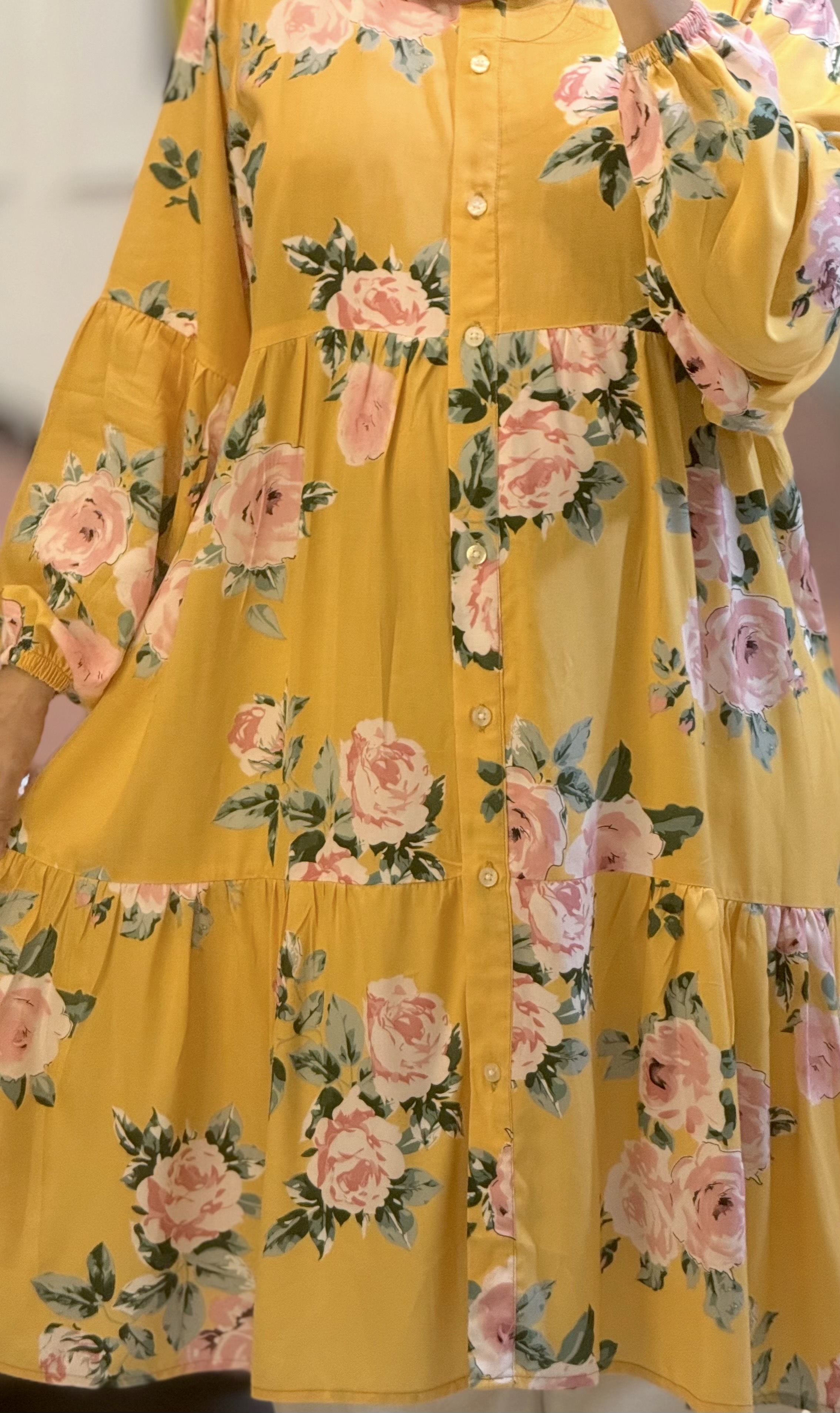 Yellow Floral Midi💗