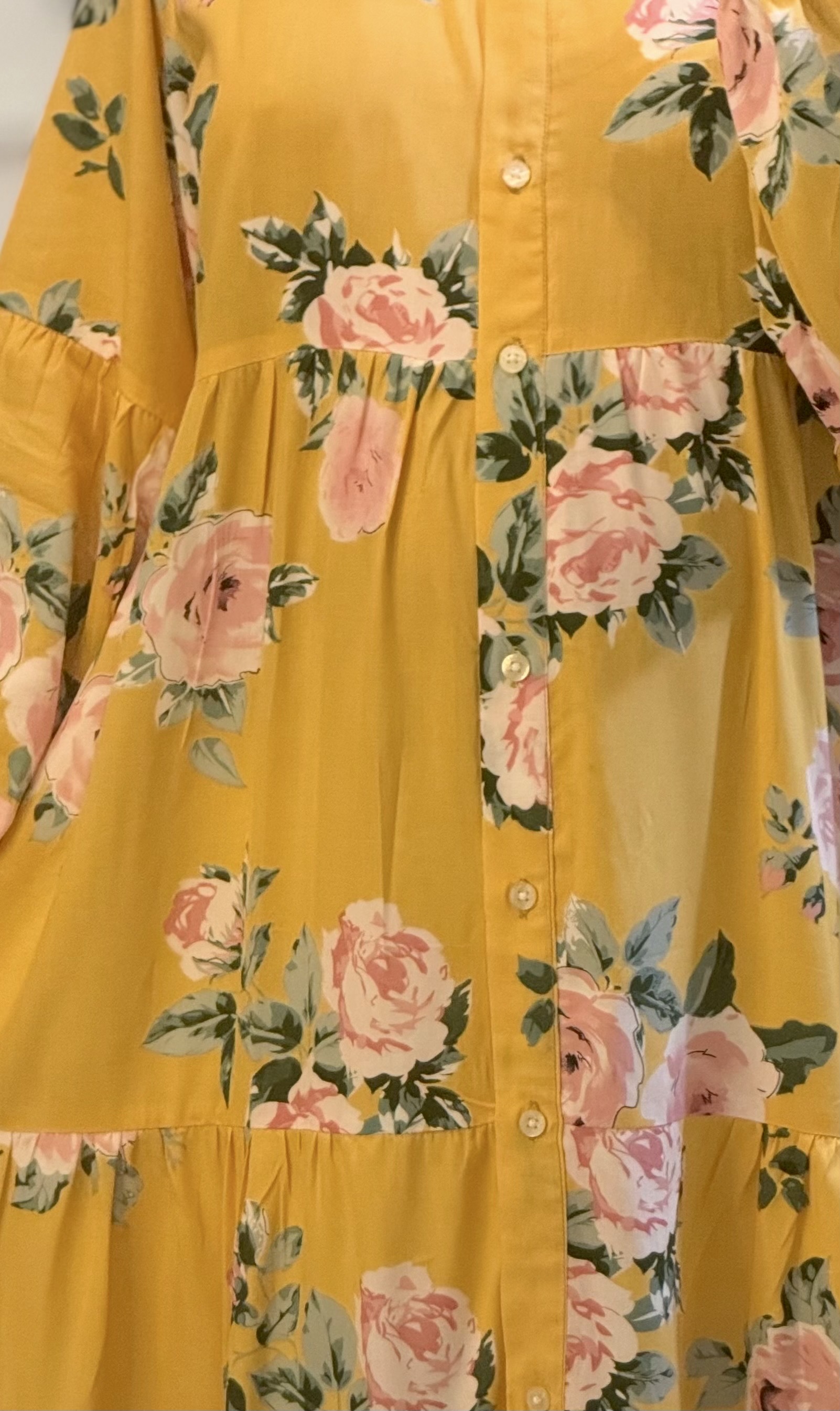 Yellow Floral Midi💗_img_1