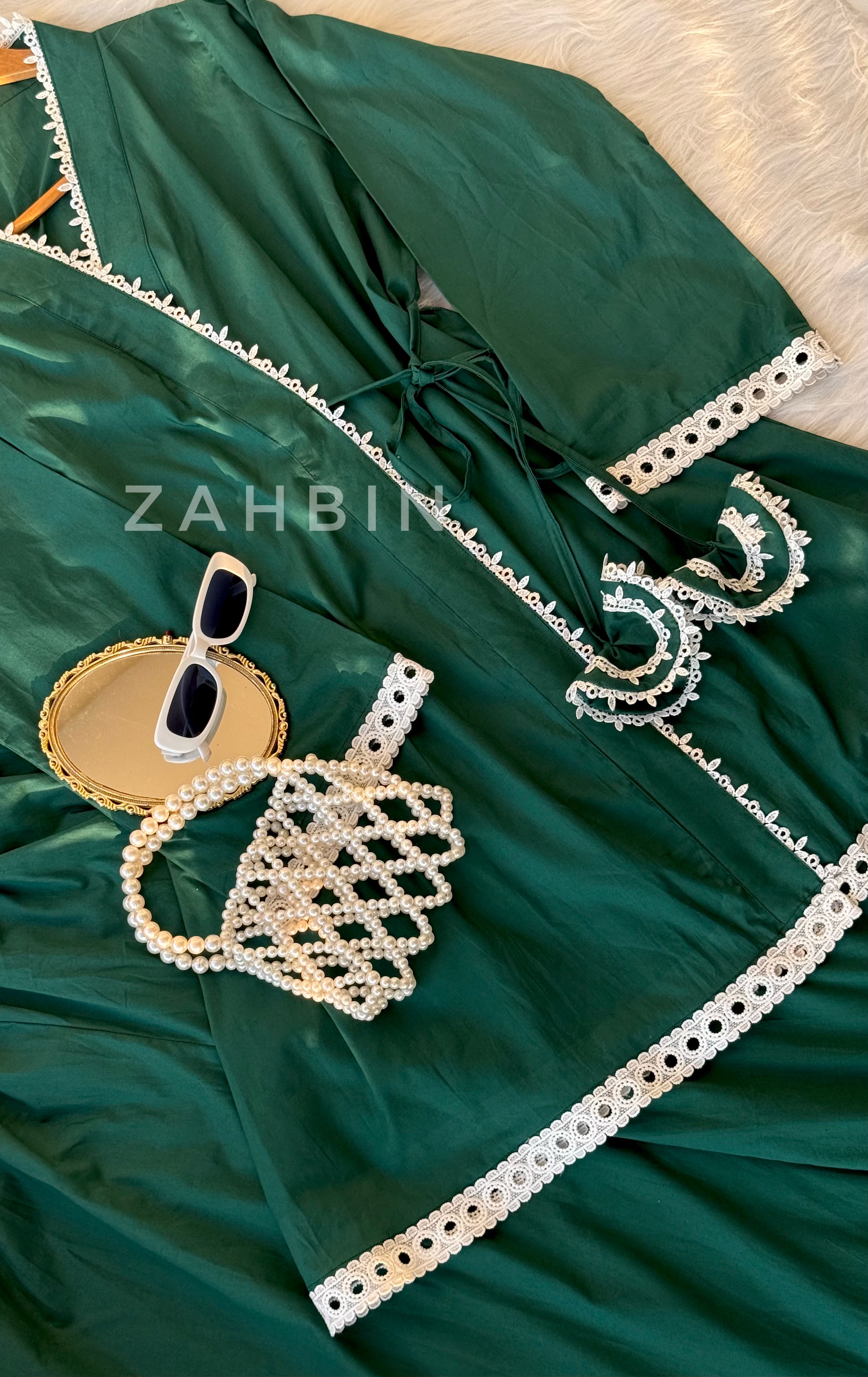 Bottle Green Angrakha Set💗(Single Top)_img_1