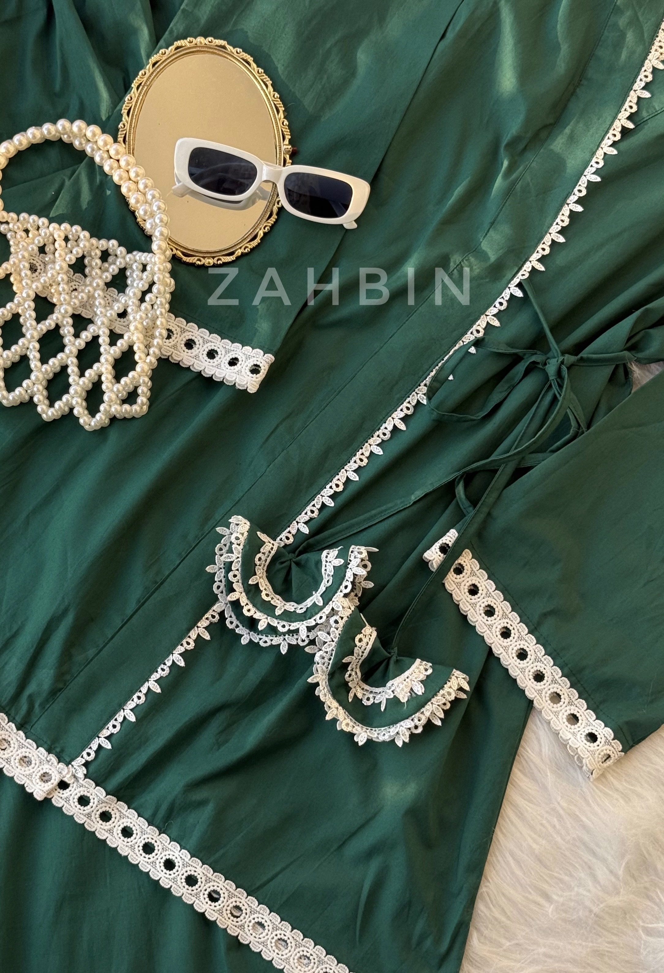 Bottle Green Angrakha Set💗(Single Top)_img_2