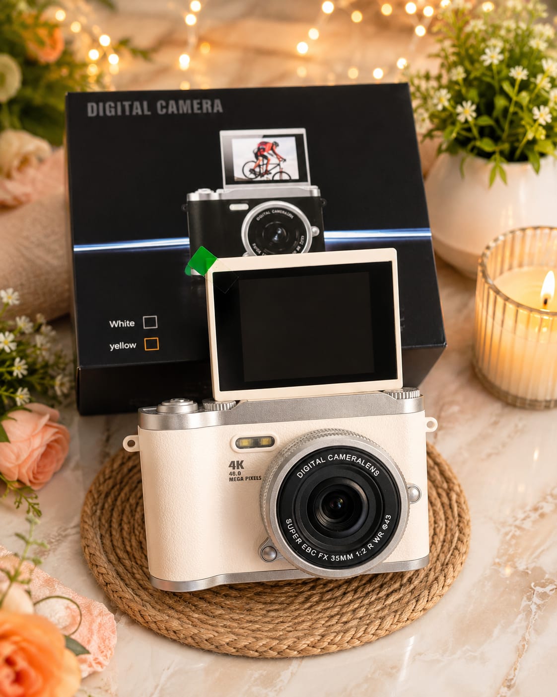 Kids 4K Smart Digital Camera with 180° Flip Screen – Screen-Free Creative Learning Toy for Children