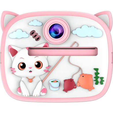 Kitty Children’s Instant Print Camera with 1080P HD Video & Thermal Printer (কিউট ক্যাট ডিজাইন কিডস ইনস্ট্যান্ট প্রিন্ট ক্যামেরা)