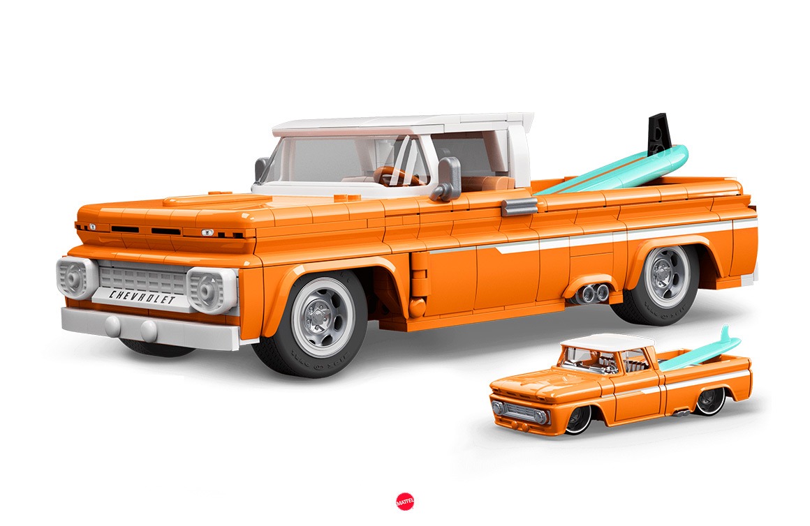 Mattel Brick Shop Hot Wheels Custom '62 Chevrolet Pickup (858 Pcs) – Premium Collector Building S_img_1