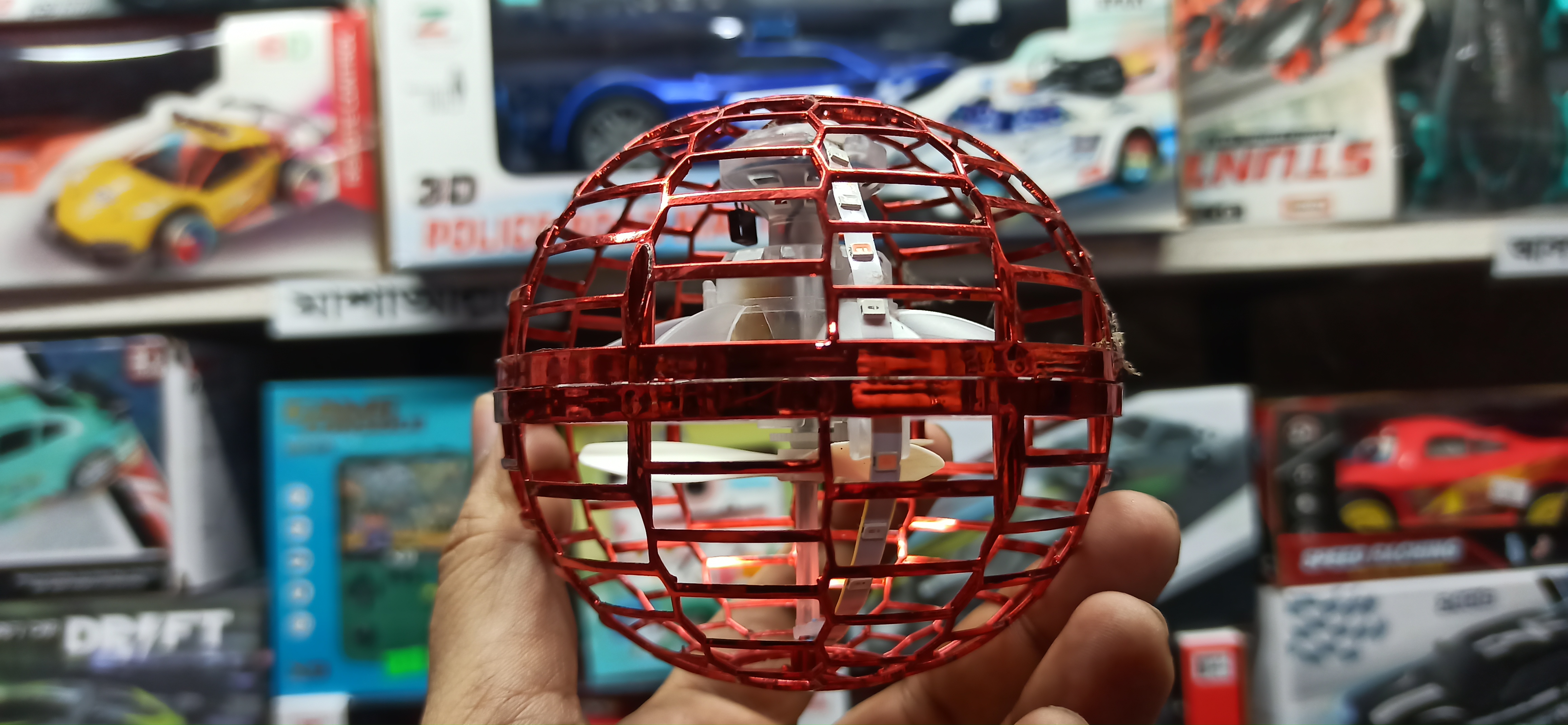 রিমোট কন্ট্রোল ফ্লাইং স্পিনার বল – USB রিচার্জেবল LED হোভার ফ্লাইং টয়_img_1