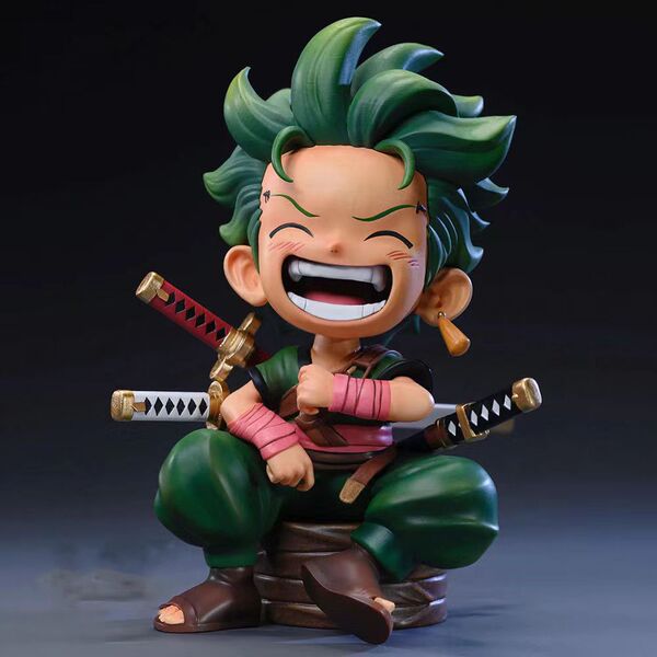One Piece Roronoa Zoro Chibi Sitting Action Figure (ওয়ান পিস জোরো ফিগার)