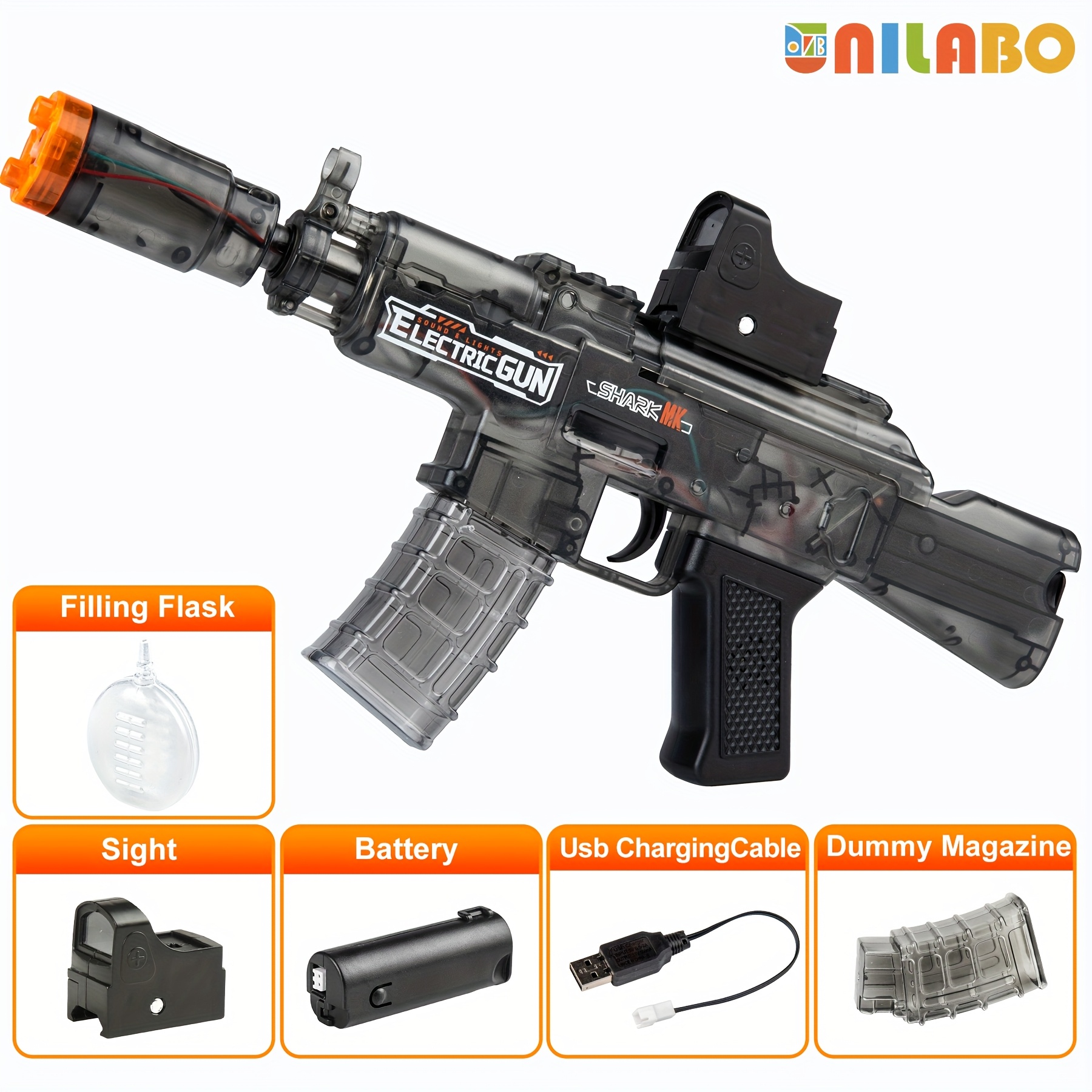 Beat Burst Electric MP5 Toy Gun – রিচার্জেবল সাউন্ড, লাইট ও রিয়েলিস্টিক স্মোক স্প্রে অ্যাকশন (Age 3+)