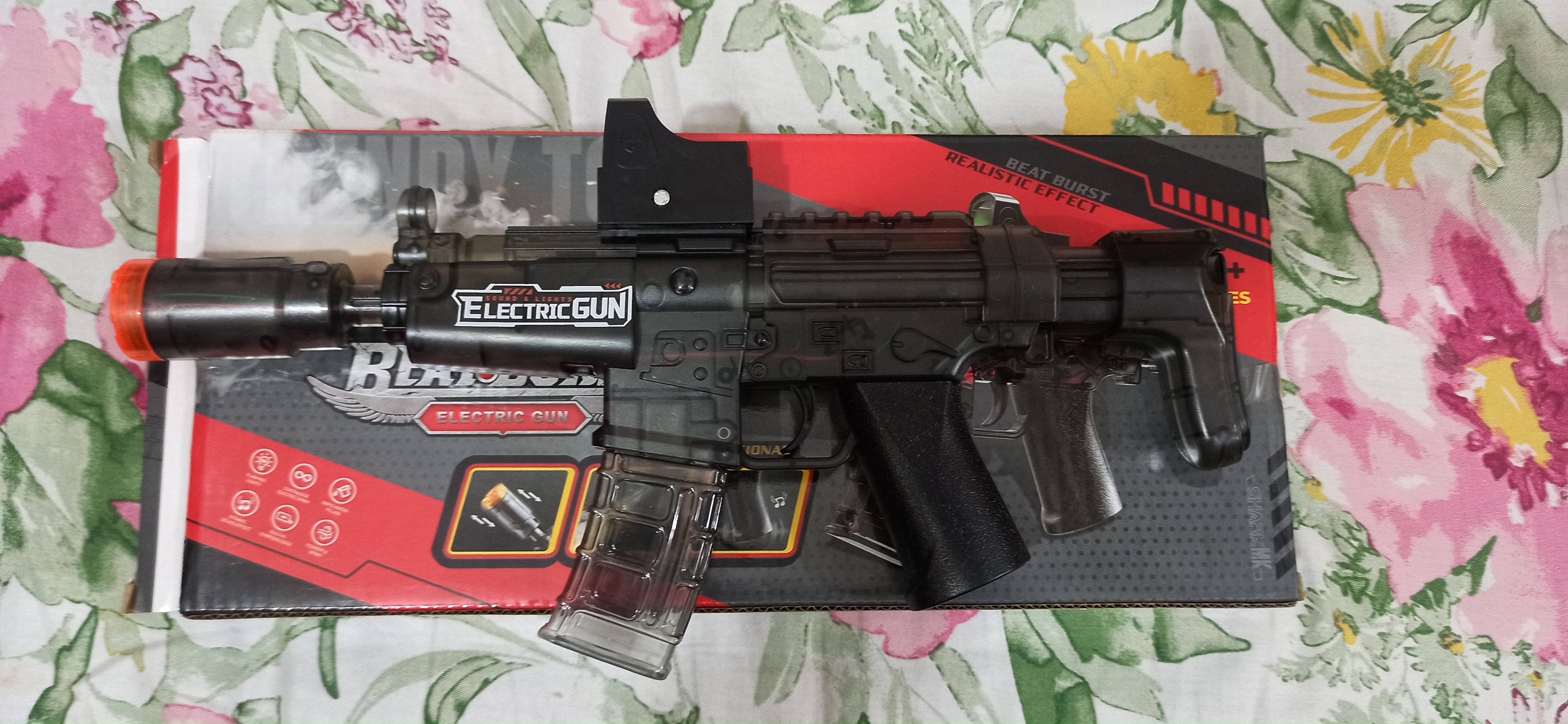 Beat Burst Electric MP5 Toy Gun – রিচার্জেবল সাউন্ড, লাইট ও রিয়েলিস্টিক স্মোক স্প্রে অ্যাকশন (Age 3+)_img_1