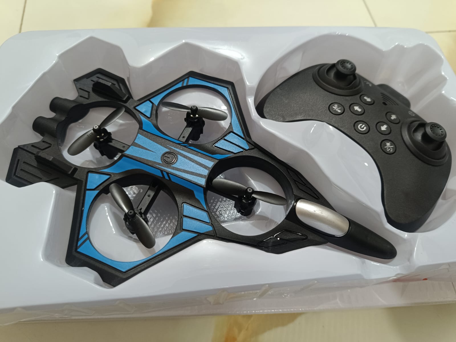 Power Grip 4 Propeller Flying Drone with LED Light & 360° Rotation