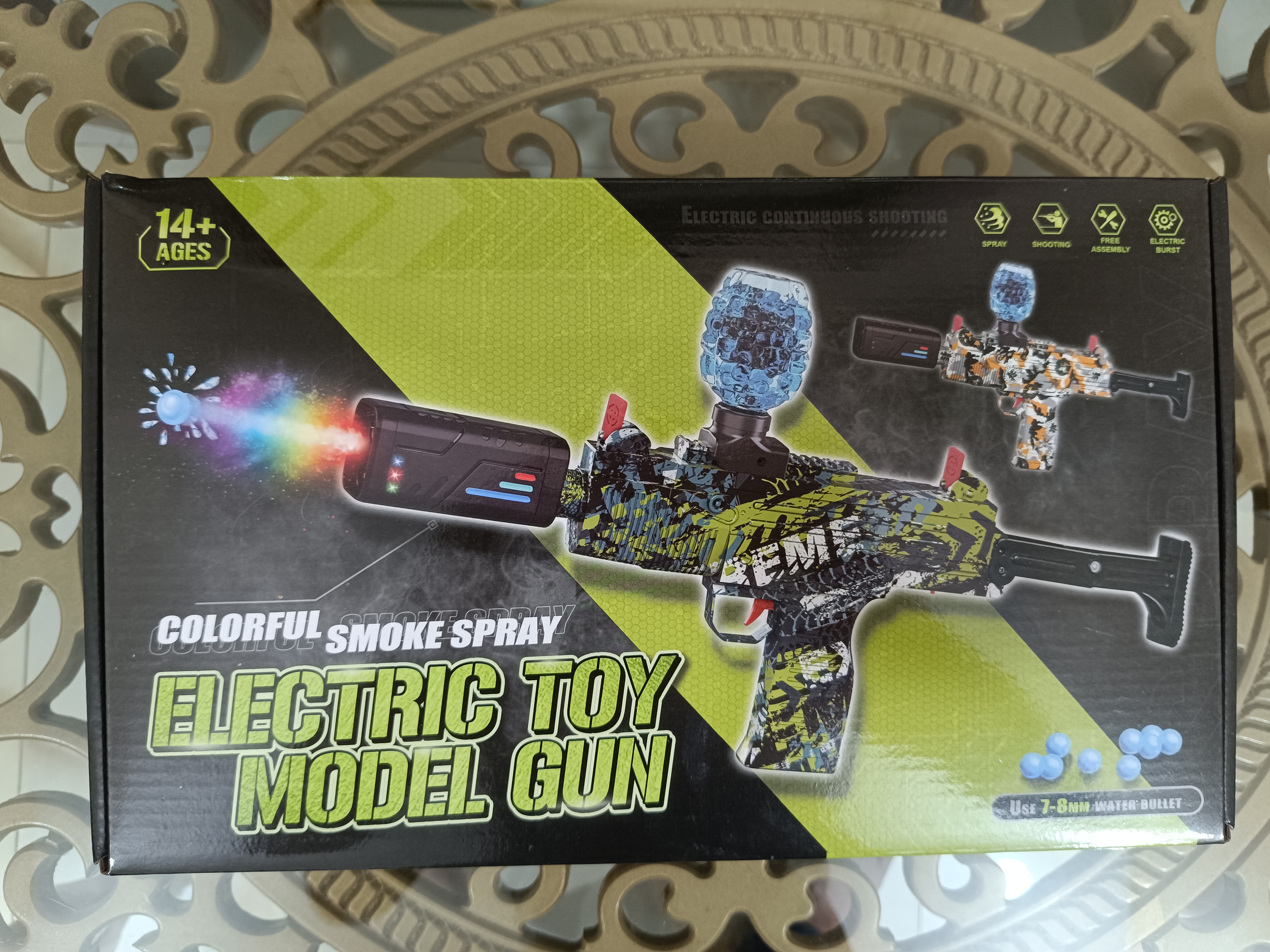 1 lac pcs bullet|Electric Toy Model Gun | Colorful Smoke Spray | Water Bullet Gun