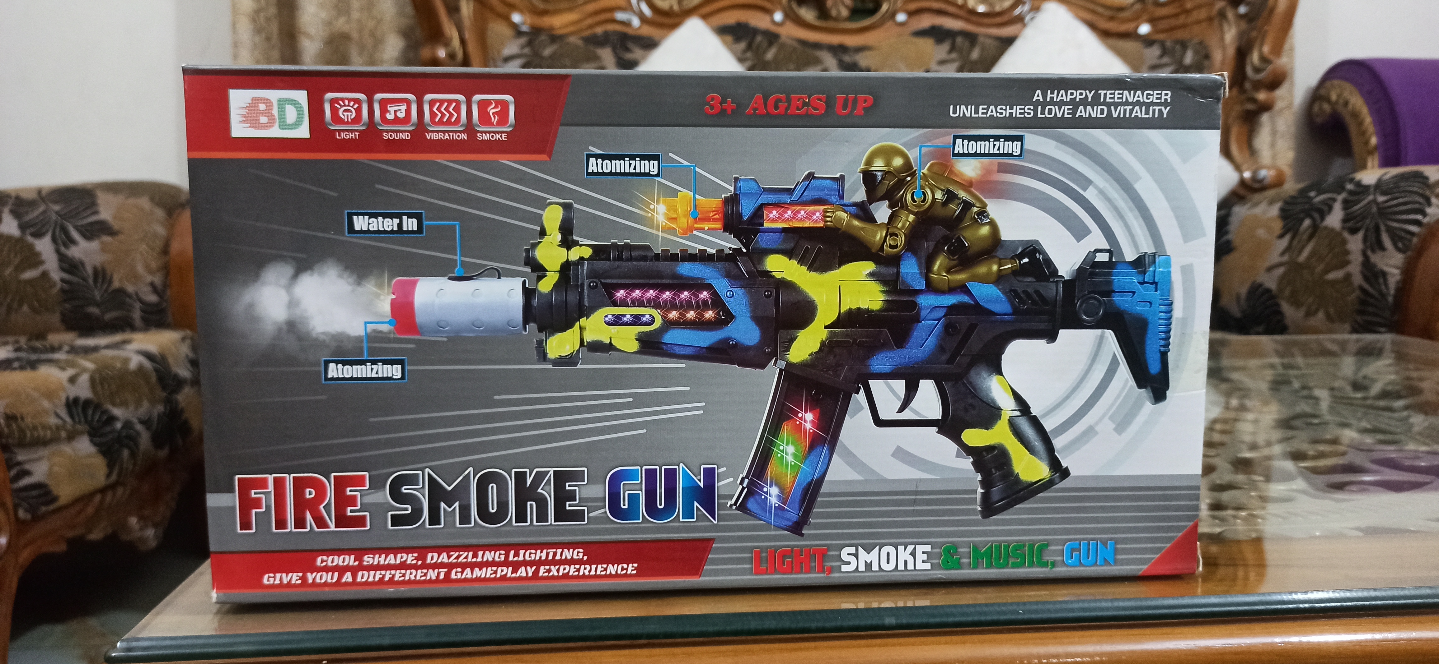 Fire Smoke Gun – Light, Smoke & Music | Battery Operated Toy Gun_img_1