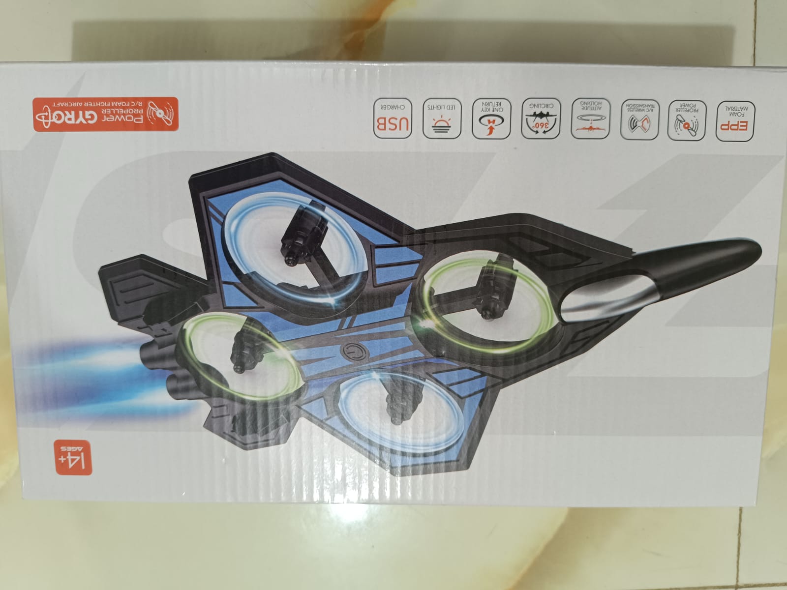 Power Grip 4 Propeller Flying Drone with LED Light & 360° Rotation_img_2