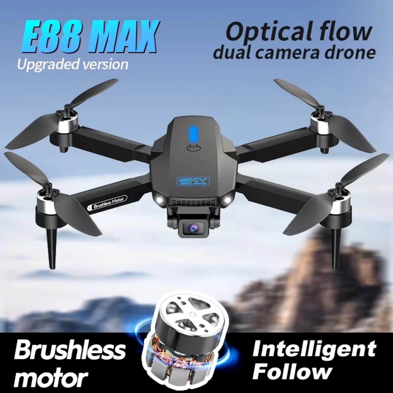 E88MAX Foldable Drone with Remote Control & Smartphone Connection_img_1