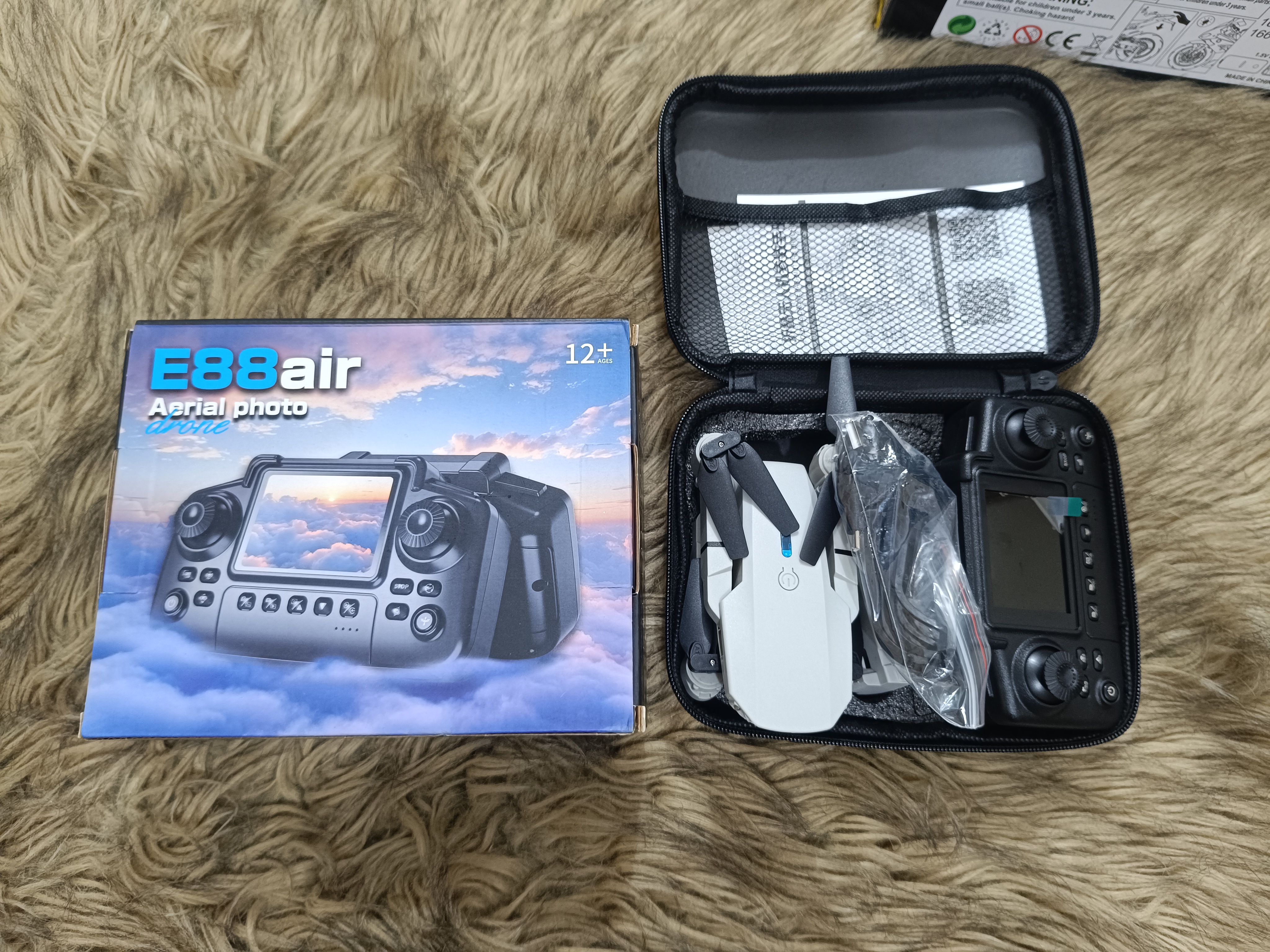 E88 Air Aerial Photo Drone – HD Dual Camera, 2 Battery, 360° Roll & Gesture Control 🚁🔥_img_2