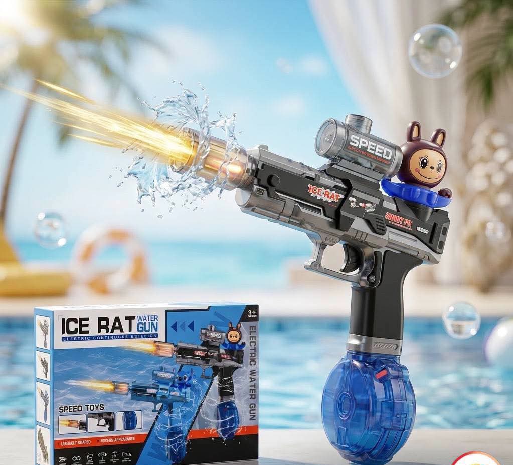 Water Fun Electric Launch Gun – Light & Water Blast Toy for Kids_img_0