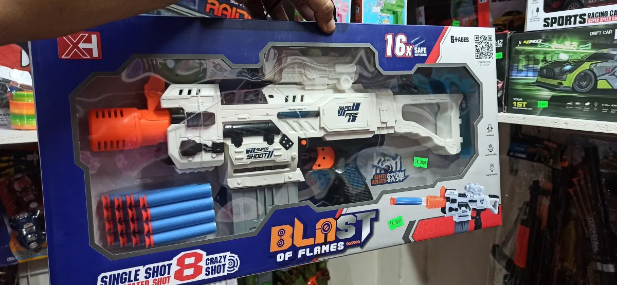 🚀 X1 Blaster Toy Gun | 16X Soft Bullet Shooting Fun 🔥