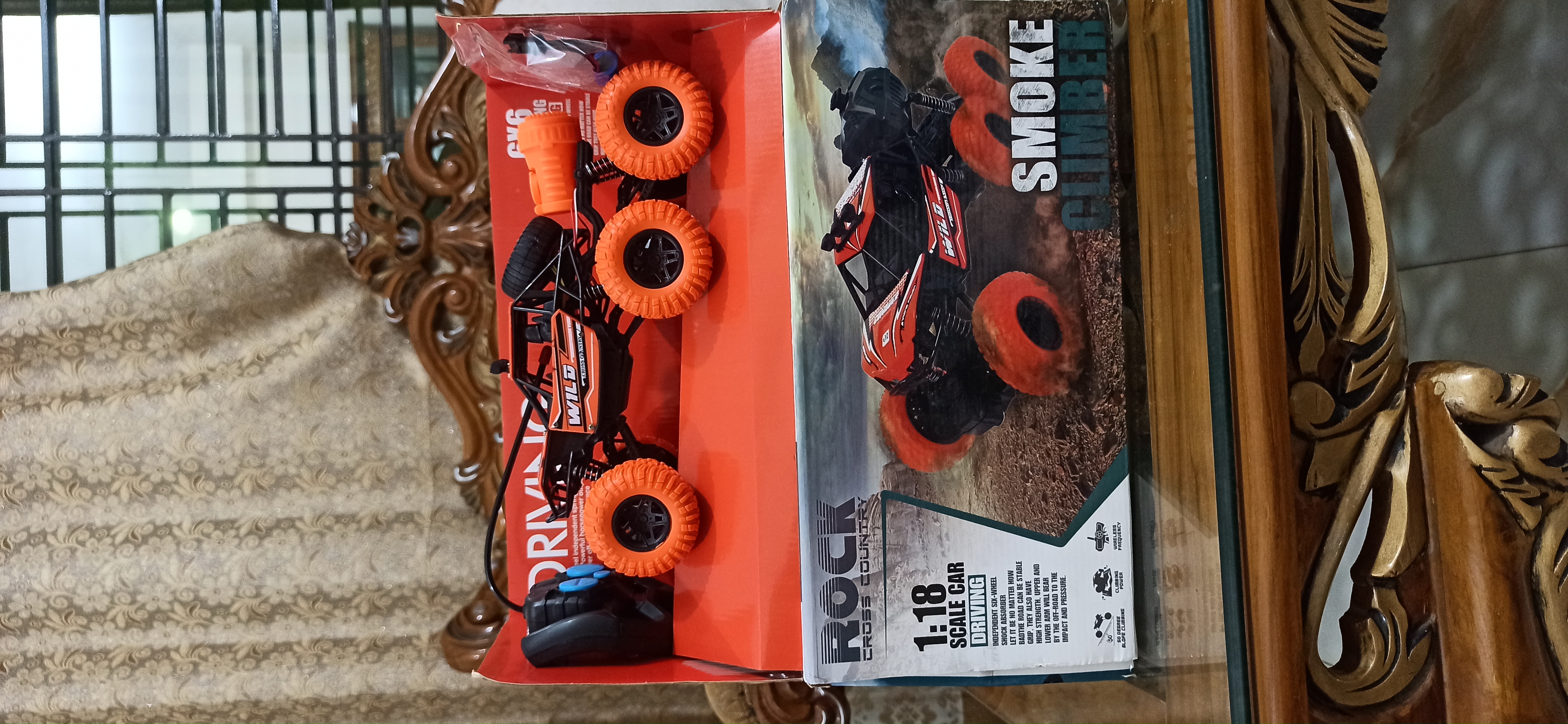 ROCK 6X6 Smoke Climber RC Car 🚙🔥 | Six Wheel Off-Road | Real Smoke + LED Light + Music | Rechargeable