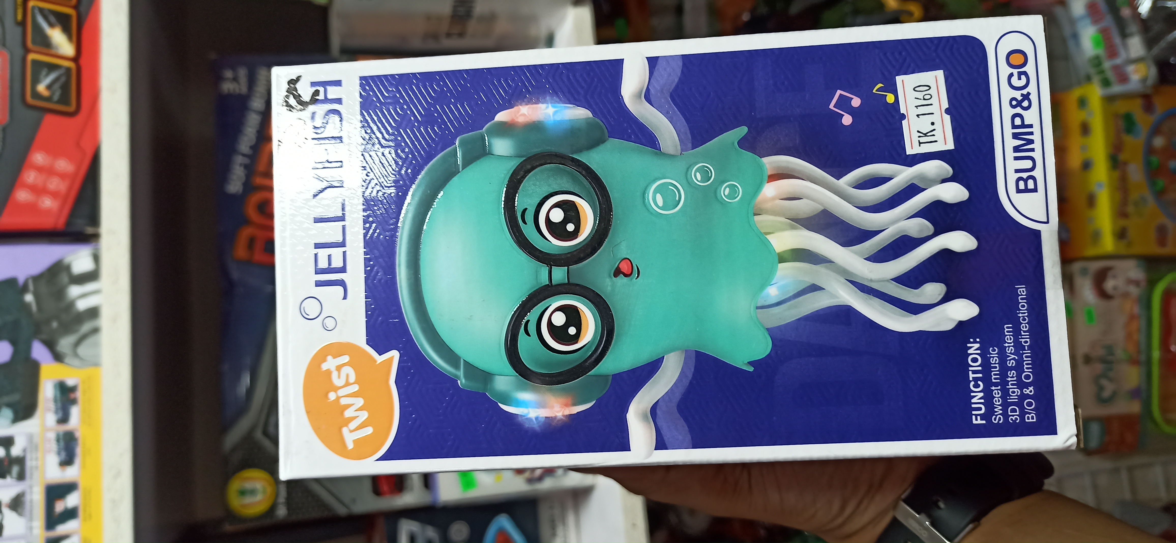 🤖 কিউট টুইস্ট জেলিফিশ লাইটিং ও মিউজিক খেলনা (Twist Jellyfish Toy)_img_1