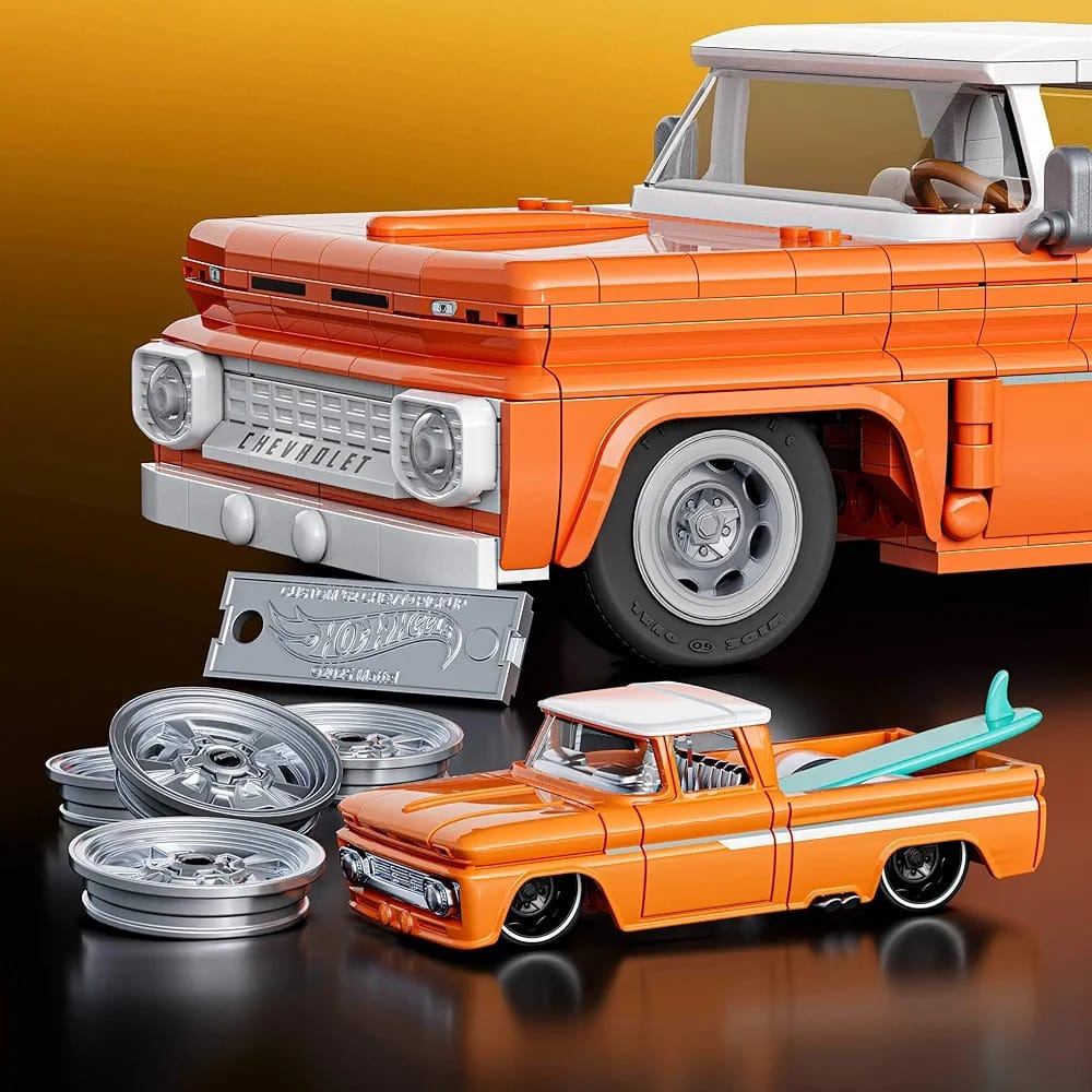 Mattel Brick Shop Hot Wheels Custom '62 Chevrolet Pickup (858 Pcs) – Premium Collector Building S_img_2