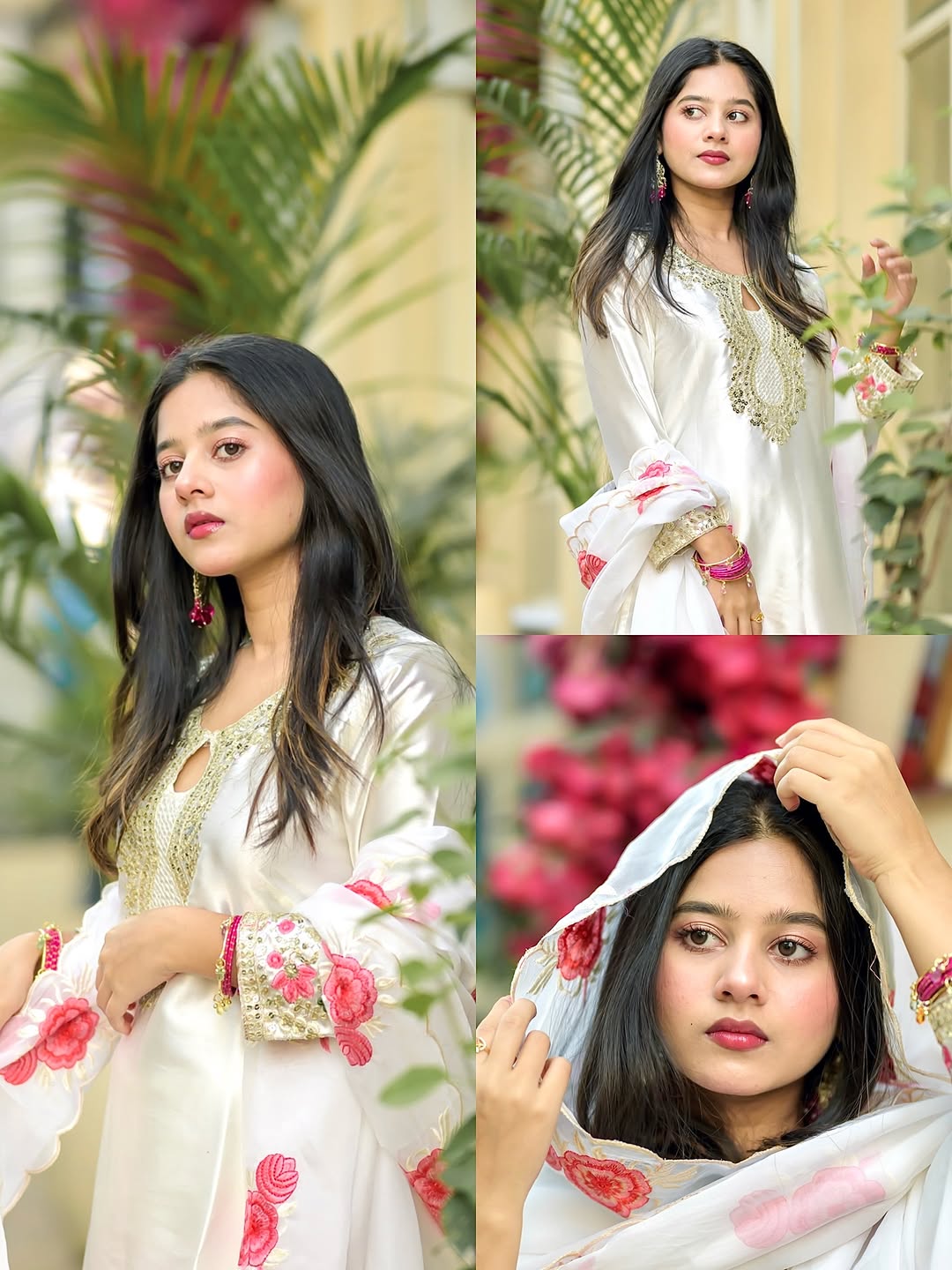 Luxury Satin Embroidery Three Piece with Organza Dupatta for Women_img_4