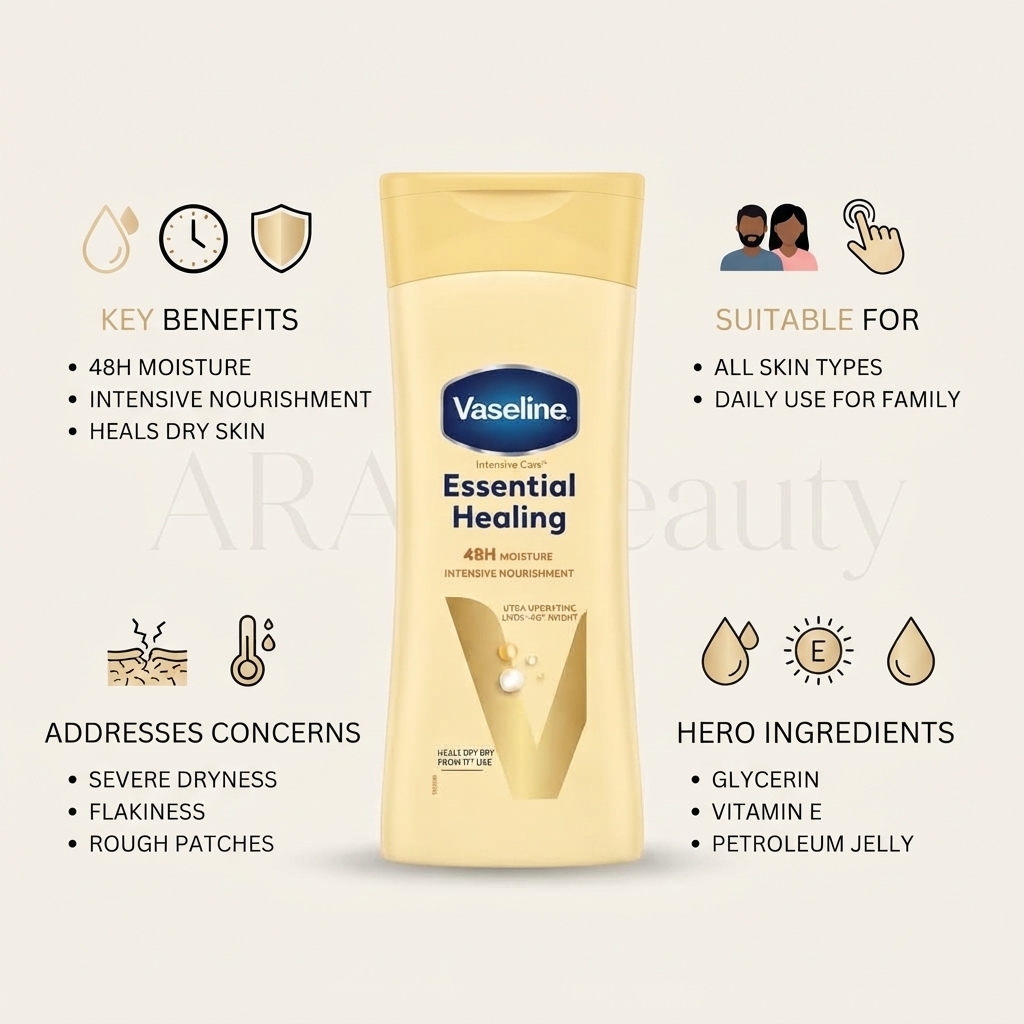 Vaseline Intensive Care Essential Healing Body Lotion 200 mL_img_1