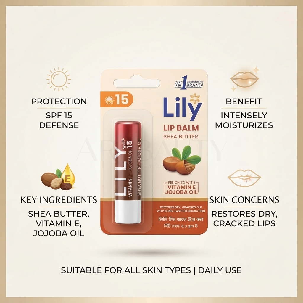 Lily Lip Balm with Shea Butter, Vitamin E & Jojoba Oil 8g_img_1