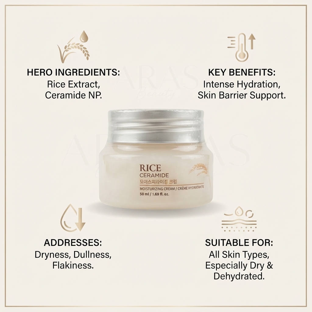 The Face Shop Ceramide & Rice Moisturizing Cream 50ml_img_1