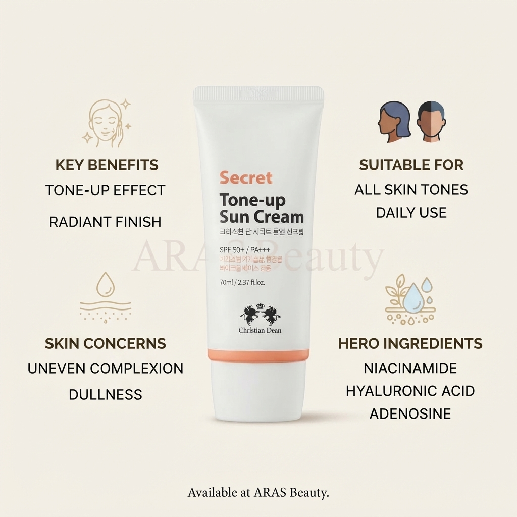 Christian Dean Secret Tone-Up Sun Cream SPF50+ PA+++ 70ml_img_1