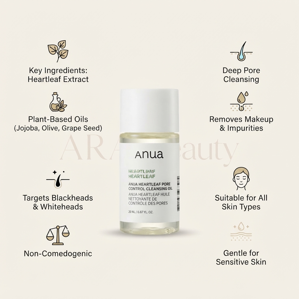 Anua Heartleaf Pore Control Cleansing Oil Mini / Travel Size 20 mL_img_1