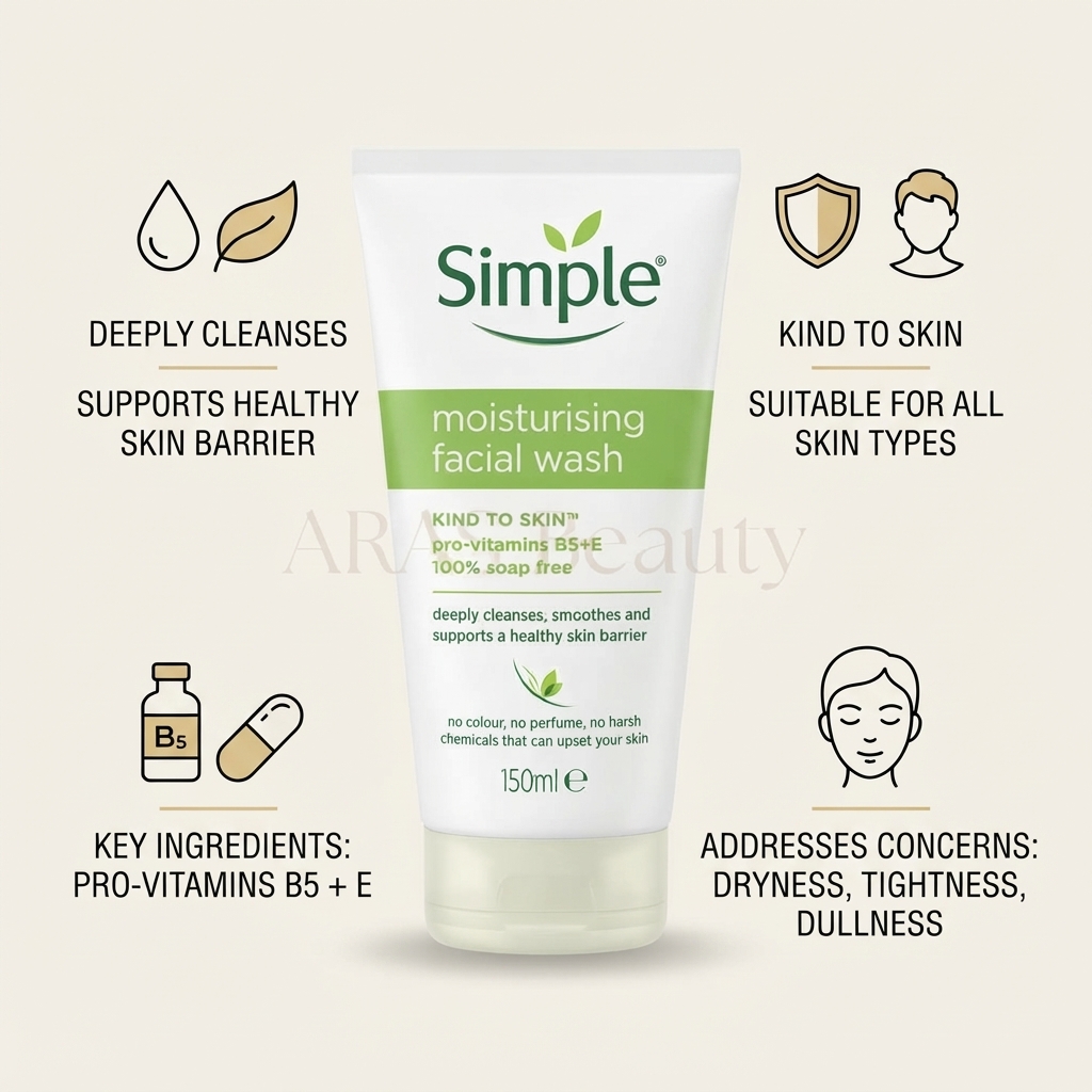 Simple Kind to Skin Moisturising Facial Wash 150 mL_img_1