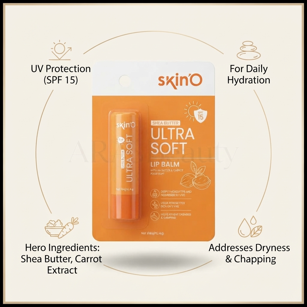 Skin'O Ultra Soft Lip Balm Shea Butter SPF 15 4.9g_img_1
