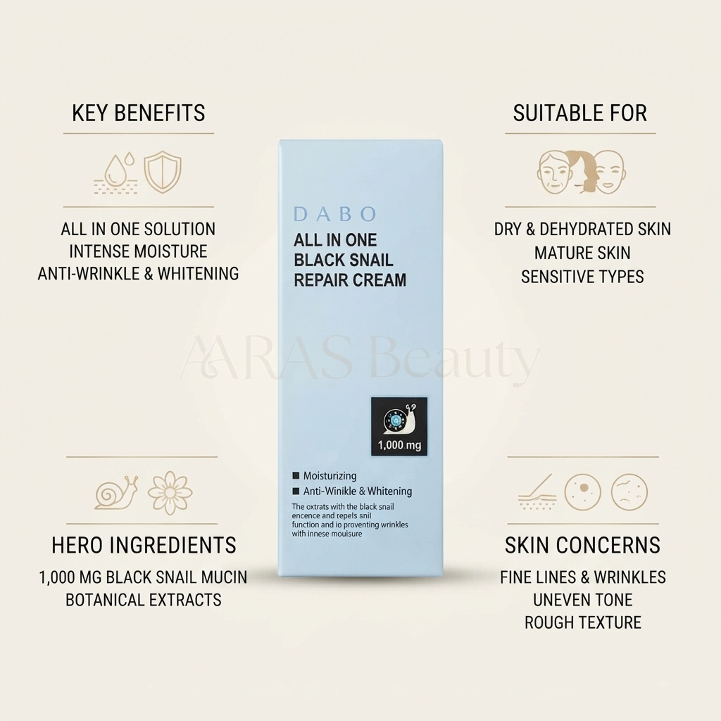 DABO All In One Black Snail Repair Cream 100 g_img_1