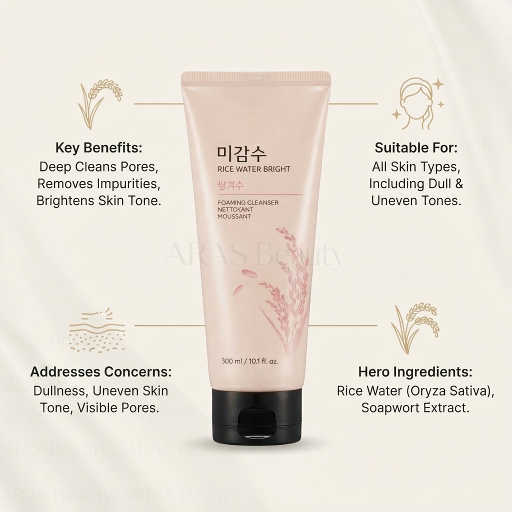 The Face Shop Rice Water Bright Foaming Face Wash_img_2