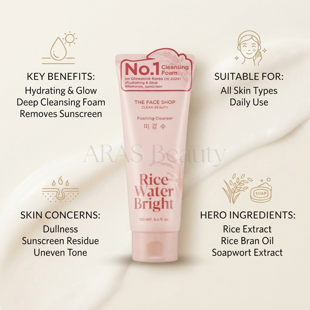The Face Shop Rice Water Bright Foaming Cleanser 150 ml_img_1